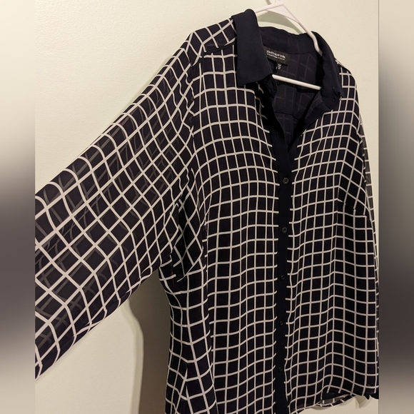 Jones New York Tops - Jones New York Checkered Button Down